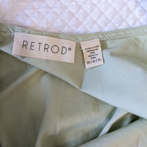 RETROD Sleeveless 100% Cotton Baby doll Mini Poplin Bow Dress - Picture 10 of 12